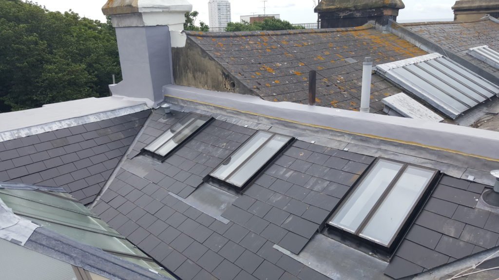 Slate roof, slate tiles