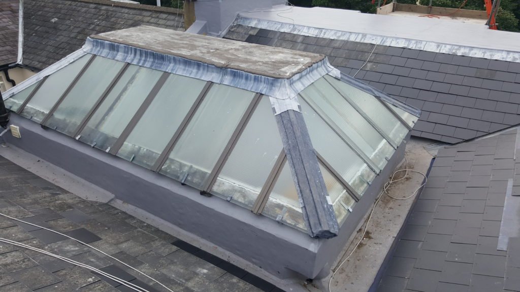 Central roof light, before, roof