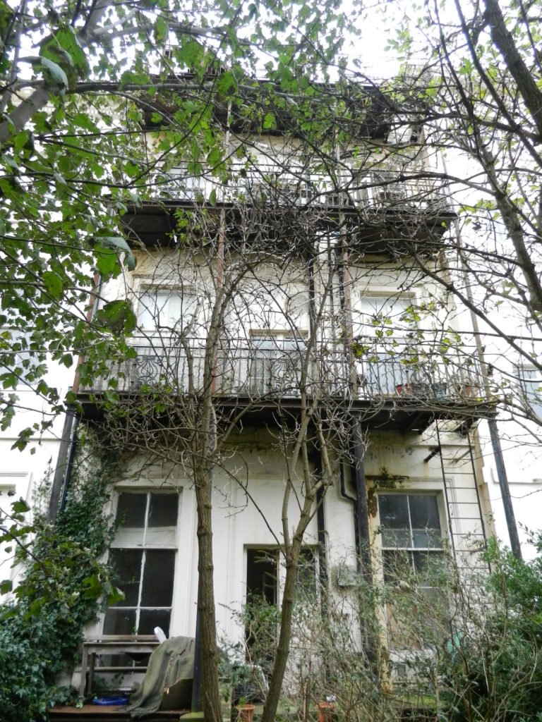 Rear elevation of Norfolk Terrace property before renovation